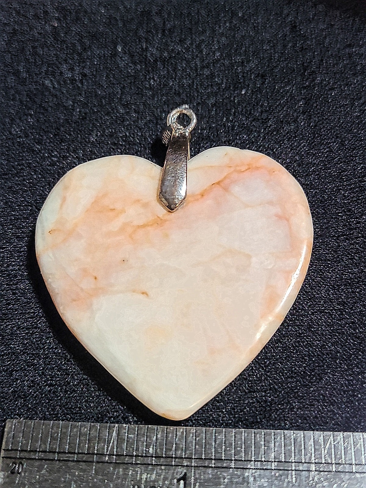 Red Vein Heart Jasper Pendant