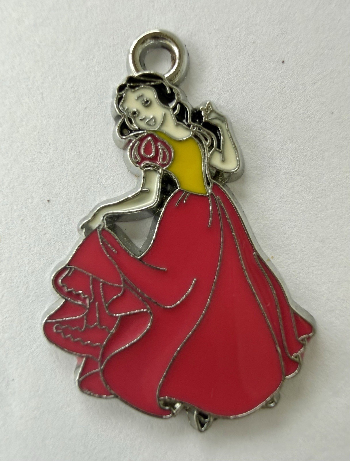 32mm Enamel Princess Pendant (Red Dress)