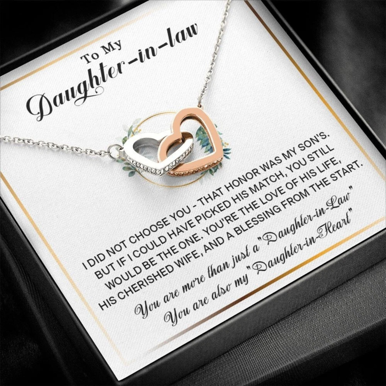 To My Daughter-In-Law Necklace, Gift For Daughter In Law, Daughter In Law Gift
