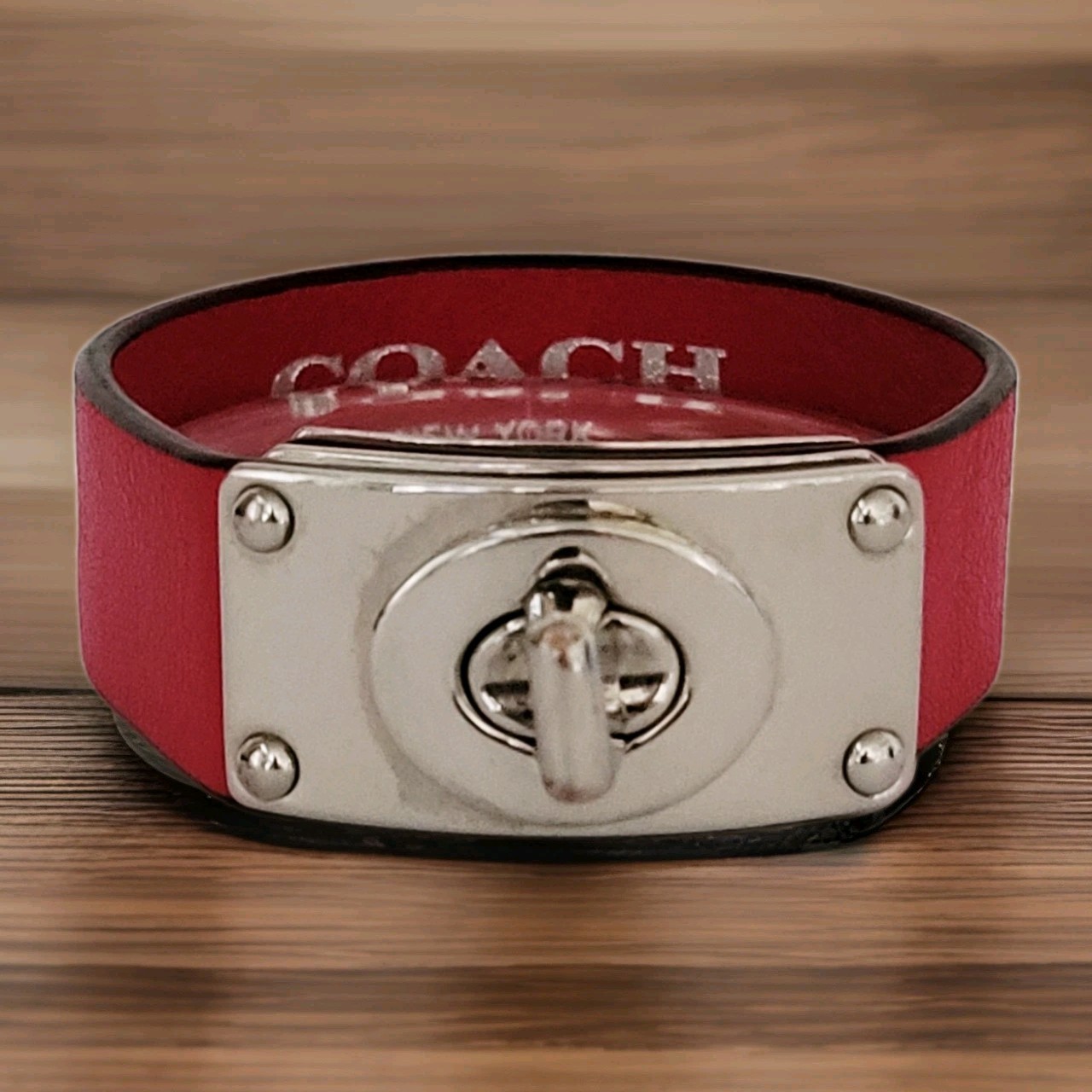 Authentic Coach New York Bracelet Turn-Lock Buckle Fits To 6.25″