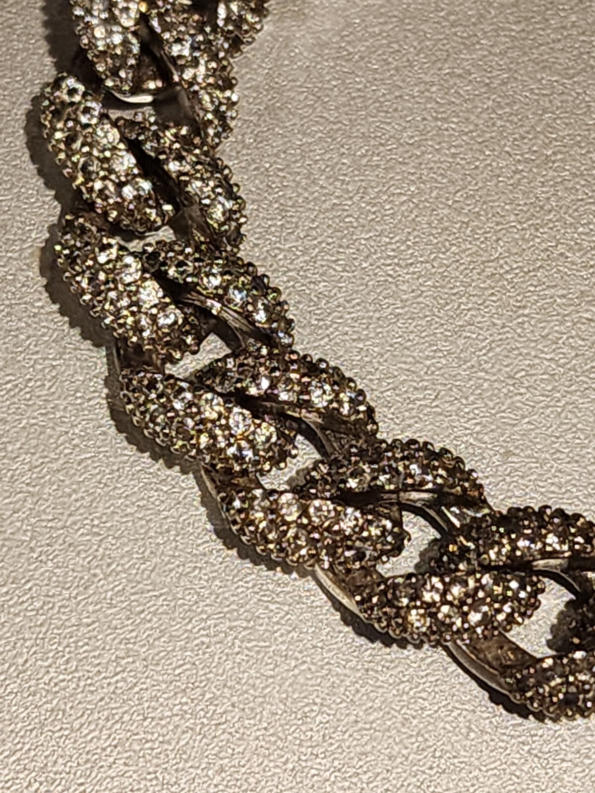 GLD Shop Cuban Chain Bracelet 14K White Gold Plated CZ Stones 9.5 mm x 7.25″