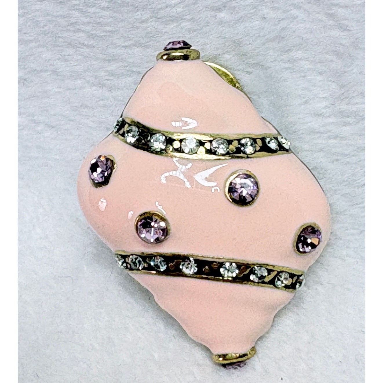 Heidi Daus Pink Enamel Seashell Necklace & Earrings Set- Retired Design