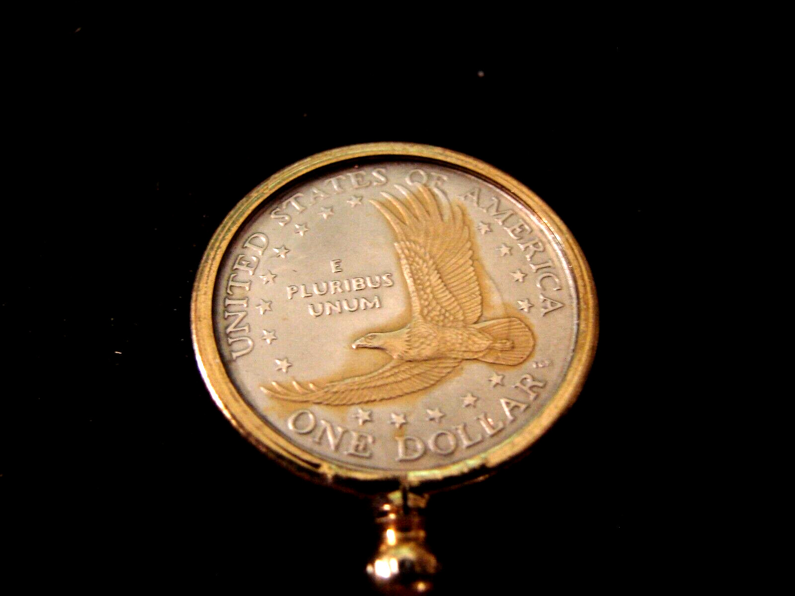 SAGAGAWEA COMMEMORATIVE DOLLAR GOLD & SILVER DOLLAR 18″ NECKLACE JEWELRY