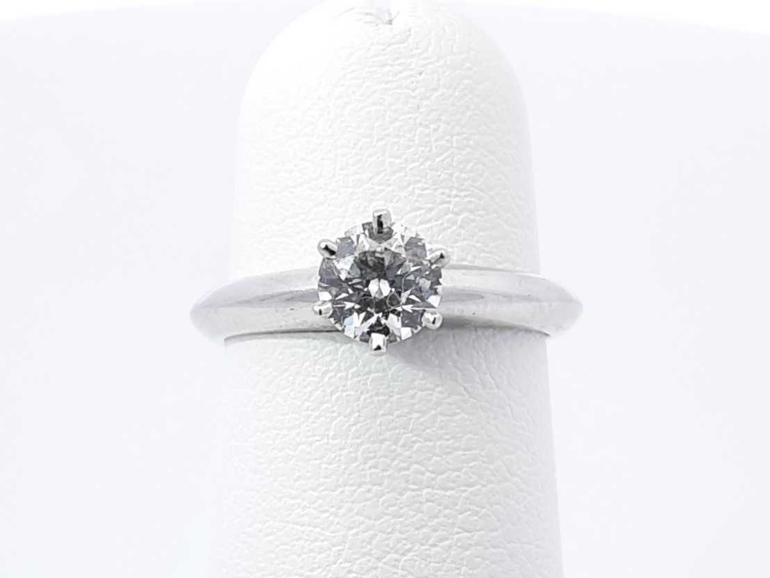 Tiffany & Co 0.48 Ct Diamond & Platinum Solitaire Ring 3.9g Sz 3.75 Fw0226ozxzdu