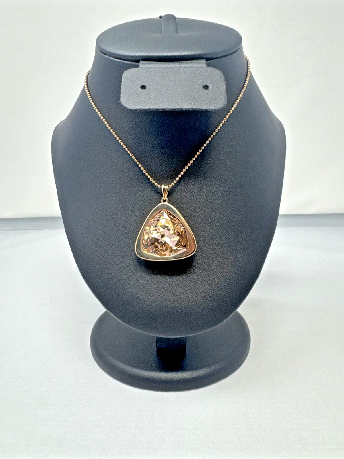 Touchstone Crystal Blush Trilliant Pendant