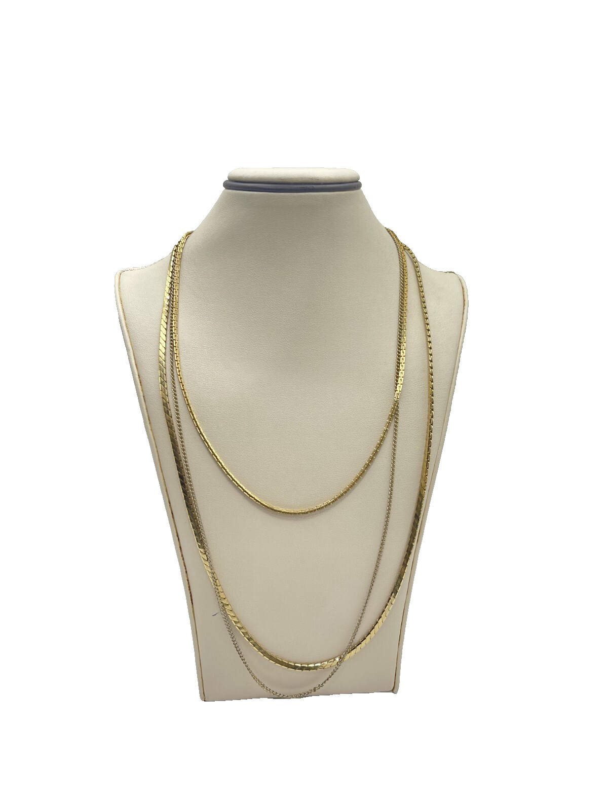 3 Assorted Gold-Plated Necklaces 18 / 24 Inches