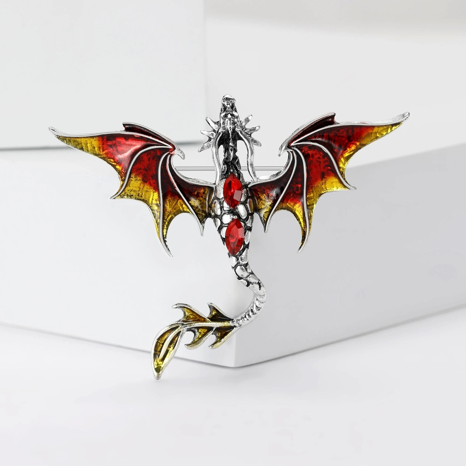 Hot Sale Wholesale Enamel Dragon Brooch Necklace Flying Dragons Pin 2nd List