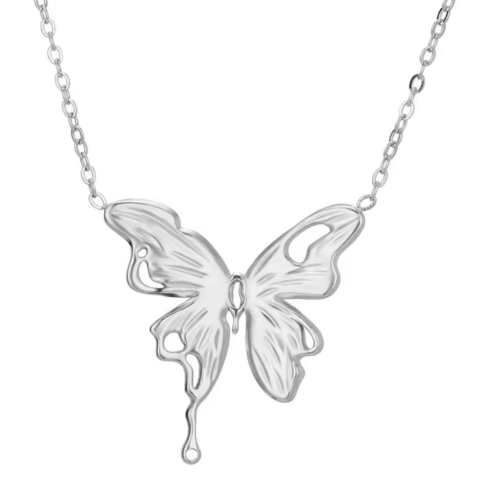Abstract Butterfly Necklace 316L Stainless Steel Bohemian Butterflies Pendant