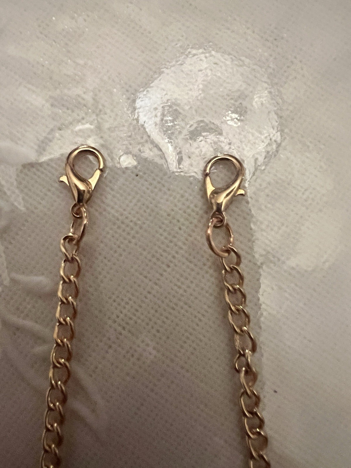 REPLACEMENT GOLD TONE DETACHABLE NECKLACE FOR DRESS OR BLOUSE NEW IN PACKAGE