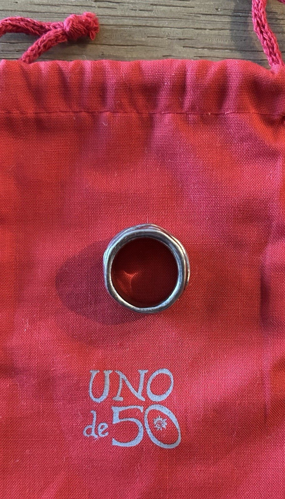 Uno de 50 Silver-Plated Ring