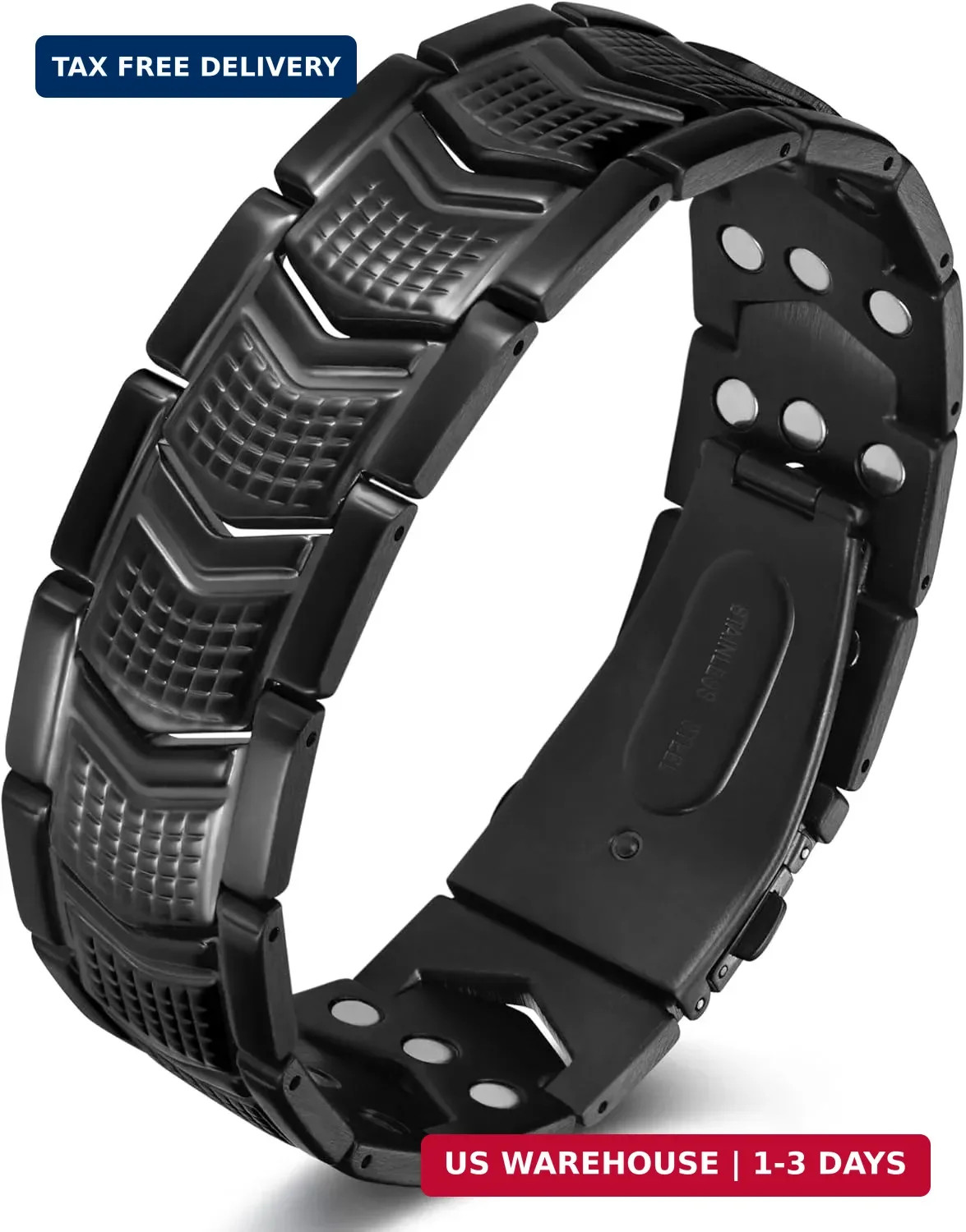 Feraco Magnetic Therapy Bracelets for Men,Titanium Steel Bracelets with 3800 Gau