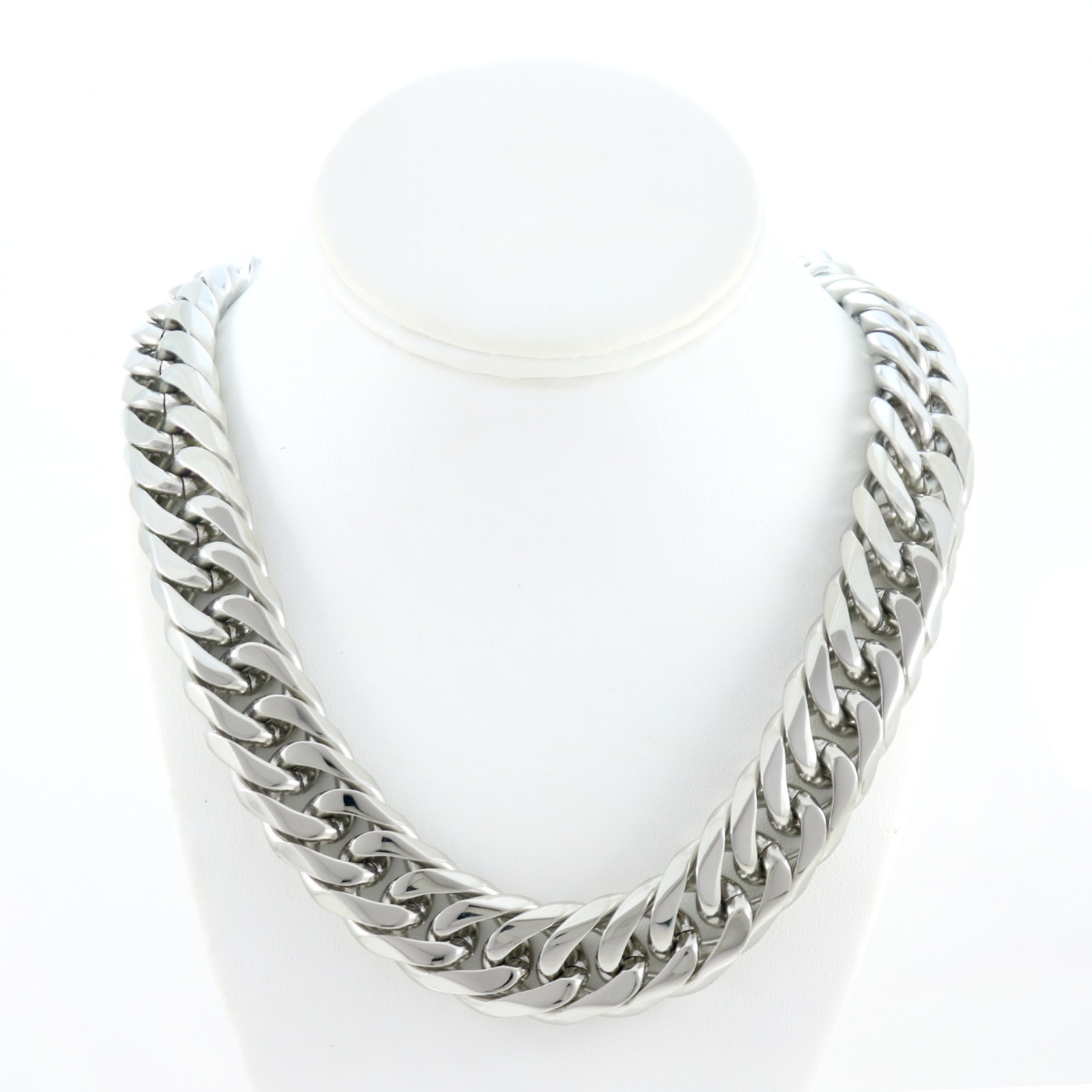 DEFECTIVE without packaging MENS ANTITARNISH SOLID SILVER FINISH THICK H G3D