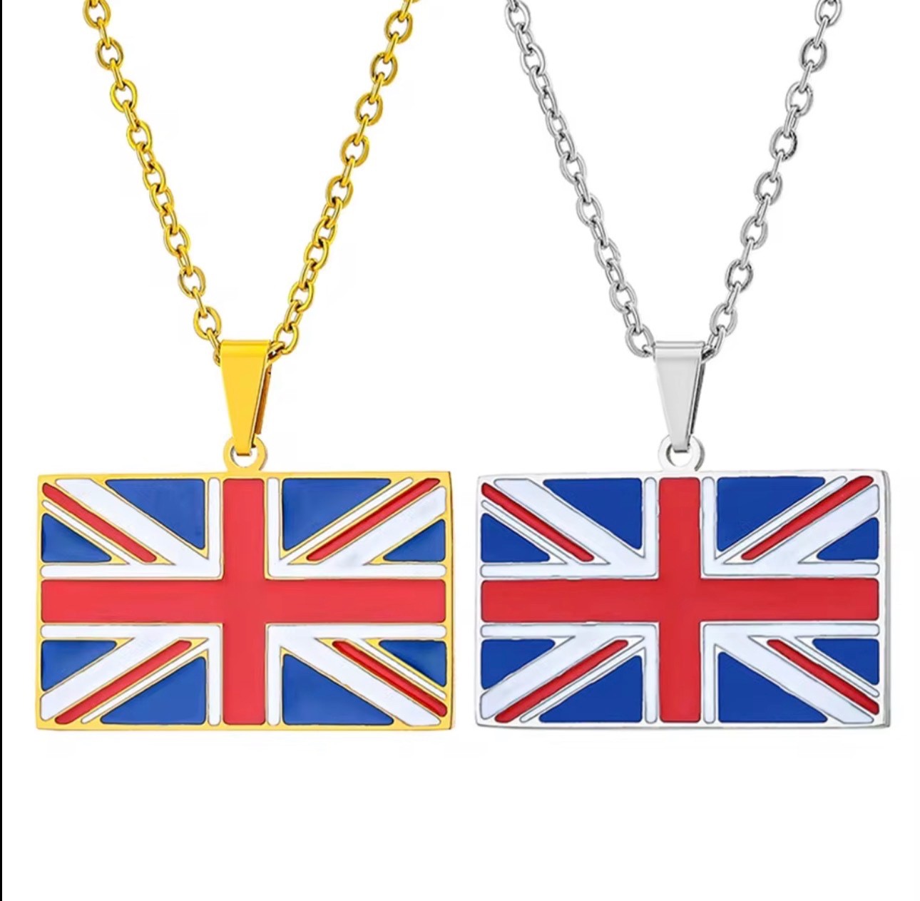 United Kingdom Flag Necklace • British Pendant Jewellery • Union Jack Gift