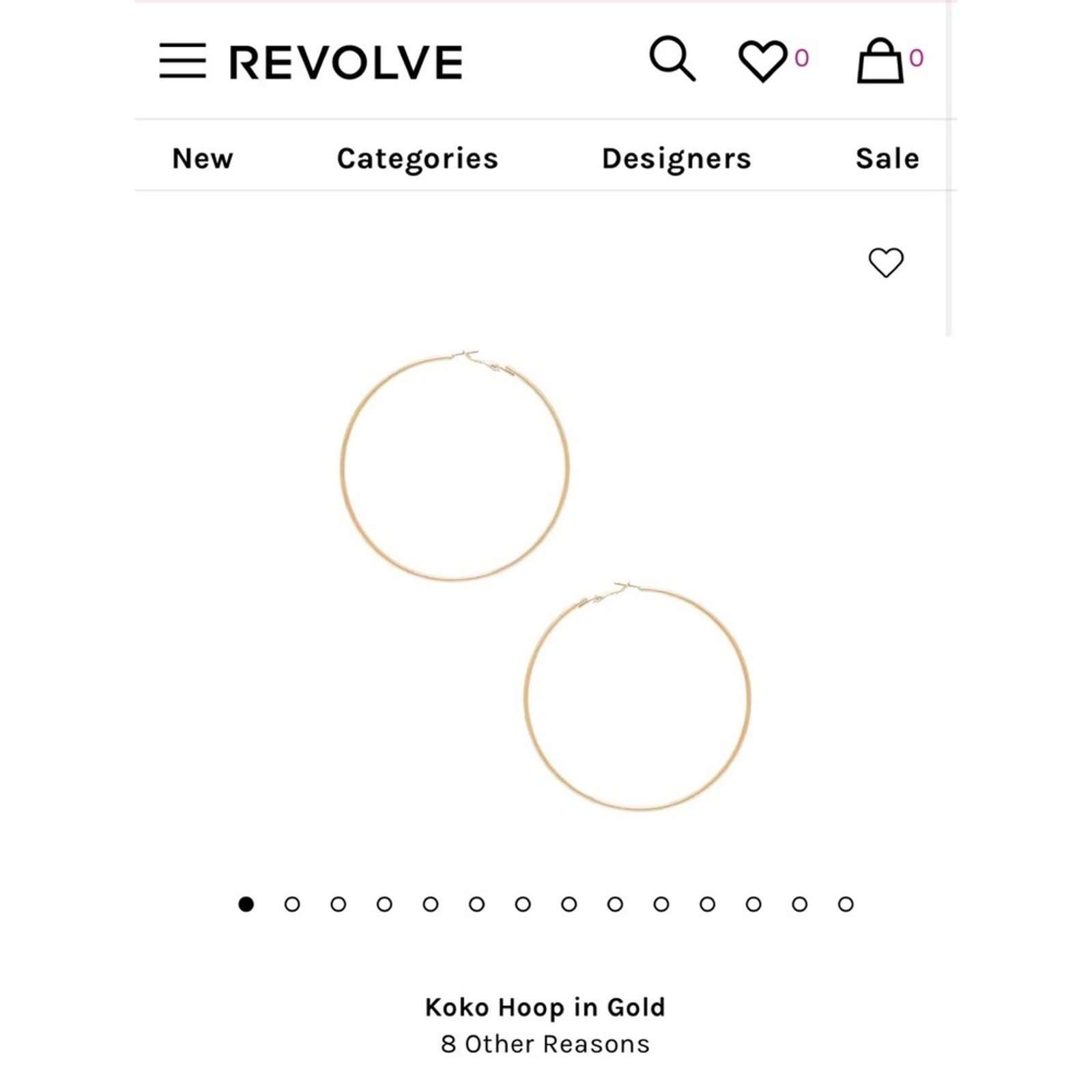 Revolve 8 Other Reasons Koko Hoop Gold Hoop Earrings 2.8″ Simple Gold Tone Hoops