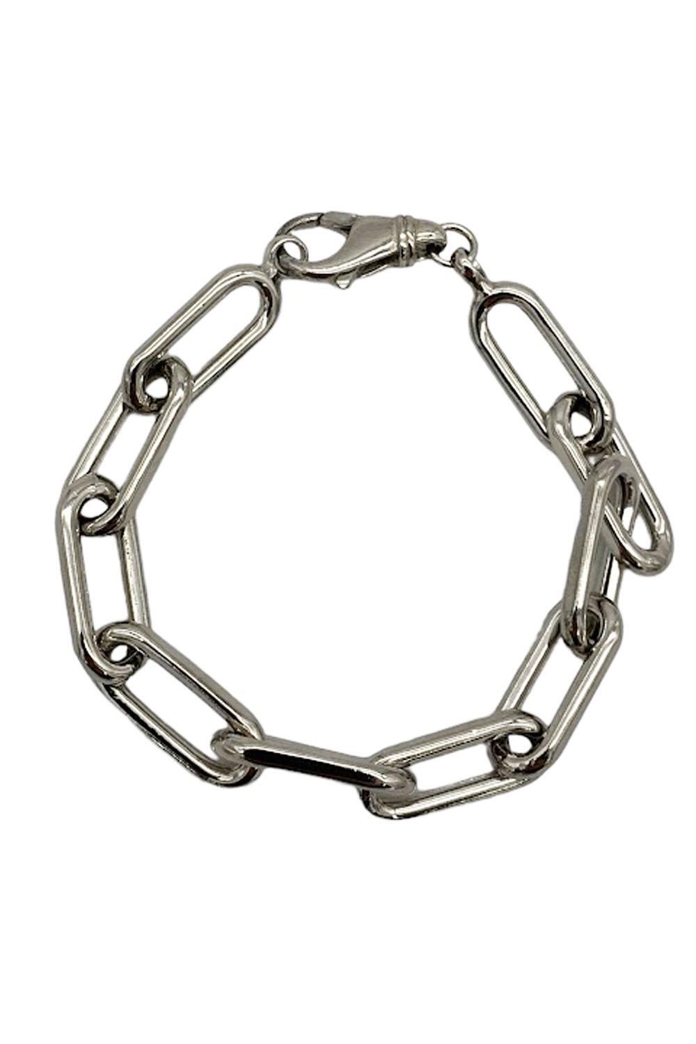 Silver Style Sterling Silver Filled Paperclip Bracelet Silver