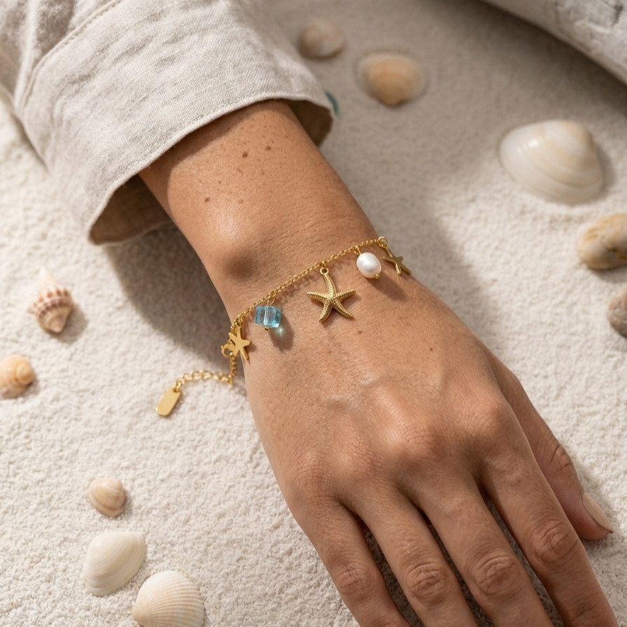 Anti Tarnish Women Bracelet, Premium Stainless Steel, 18K Gold Plated, Jewellery