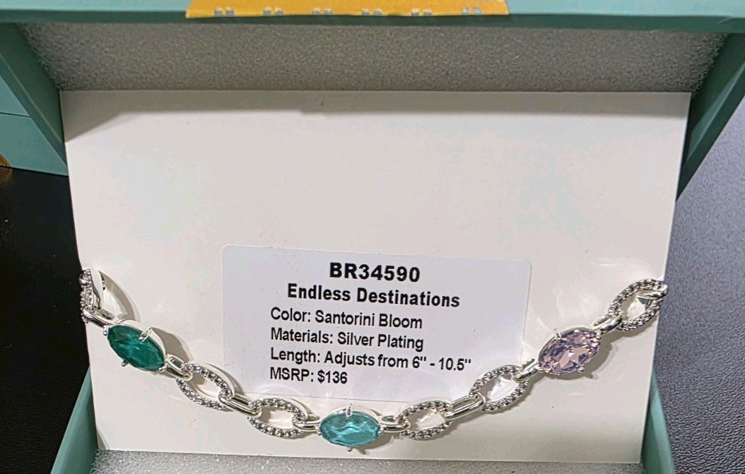 Endless Destinations Silver Plated Santorini Bloom Jewel Candy Bracelet