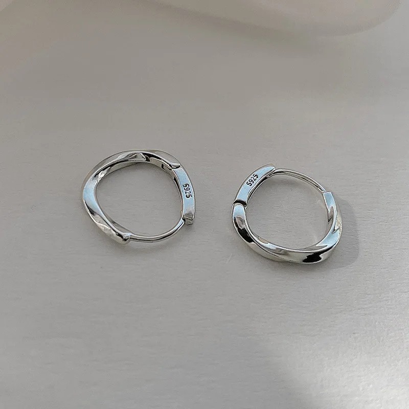 Elegant Crystal Huggie Hoop Earrings 925 Sterling Silver Jewellery women Girl UK