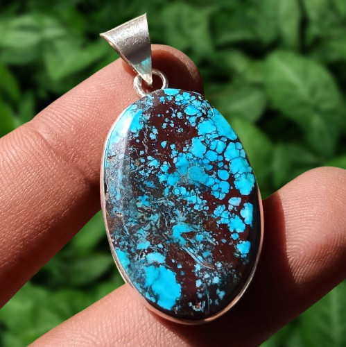 Buy Turquoise Gemstone 1PCS Pendant 925 Sterling Silver Plated Fashion Jewelry