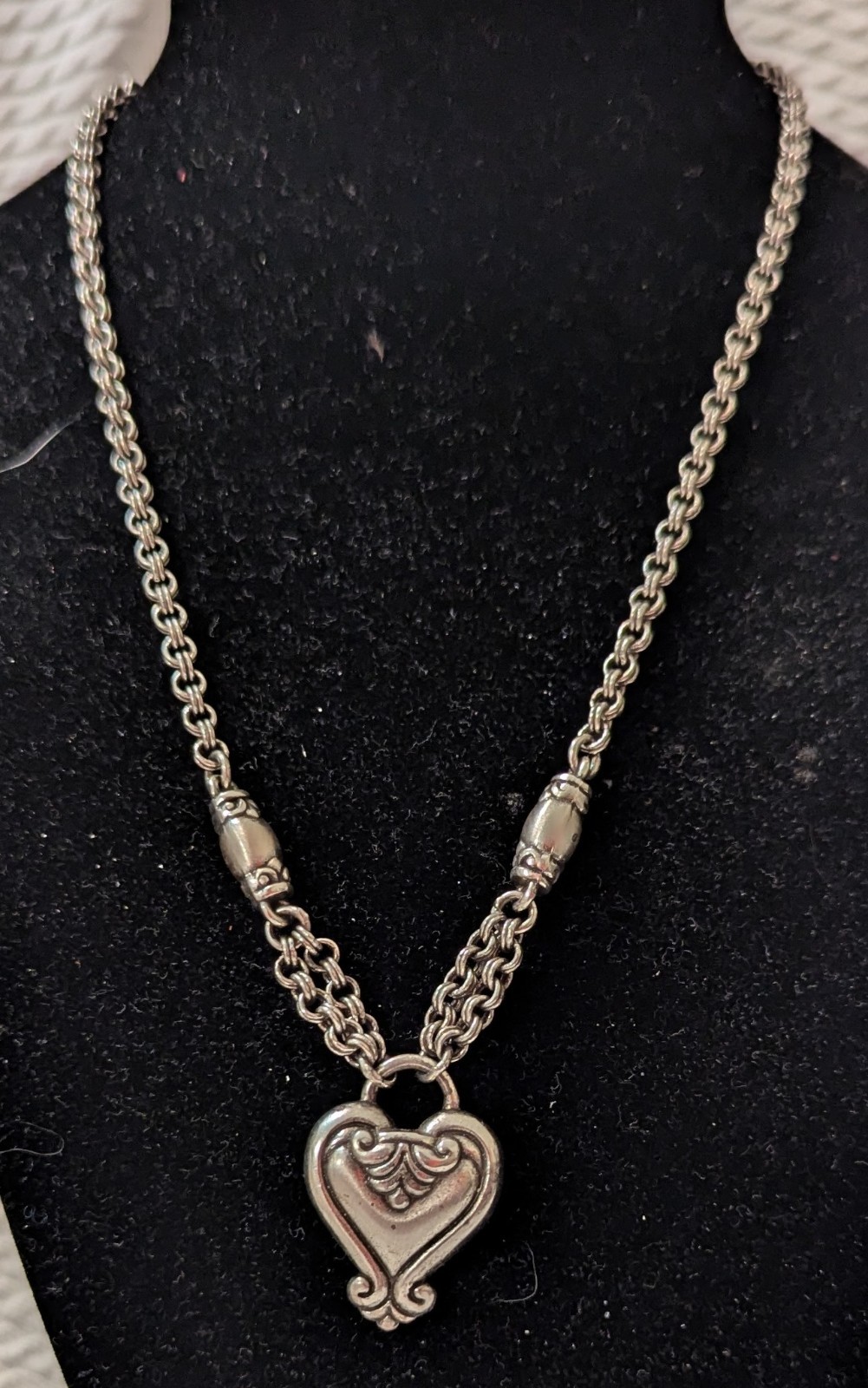Brighton Blaire Double-Sided Heart Pendant Necklace