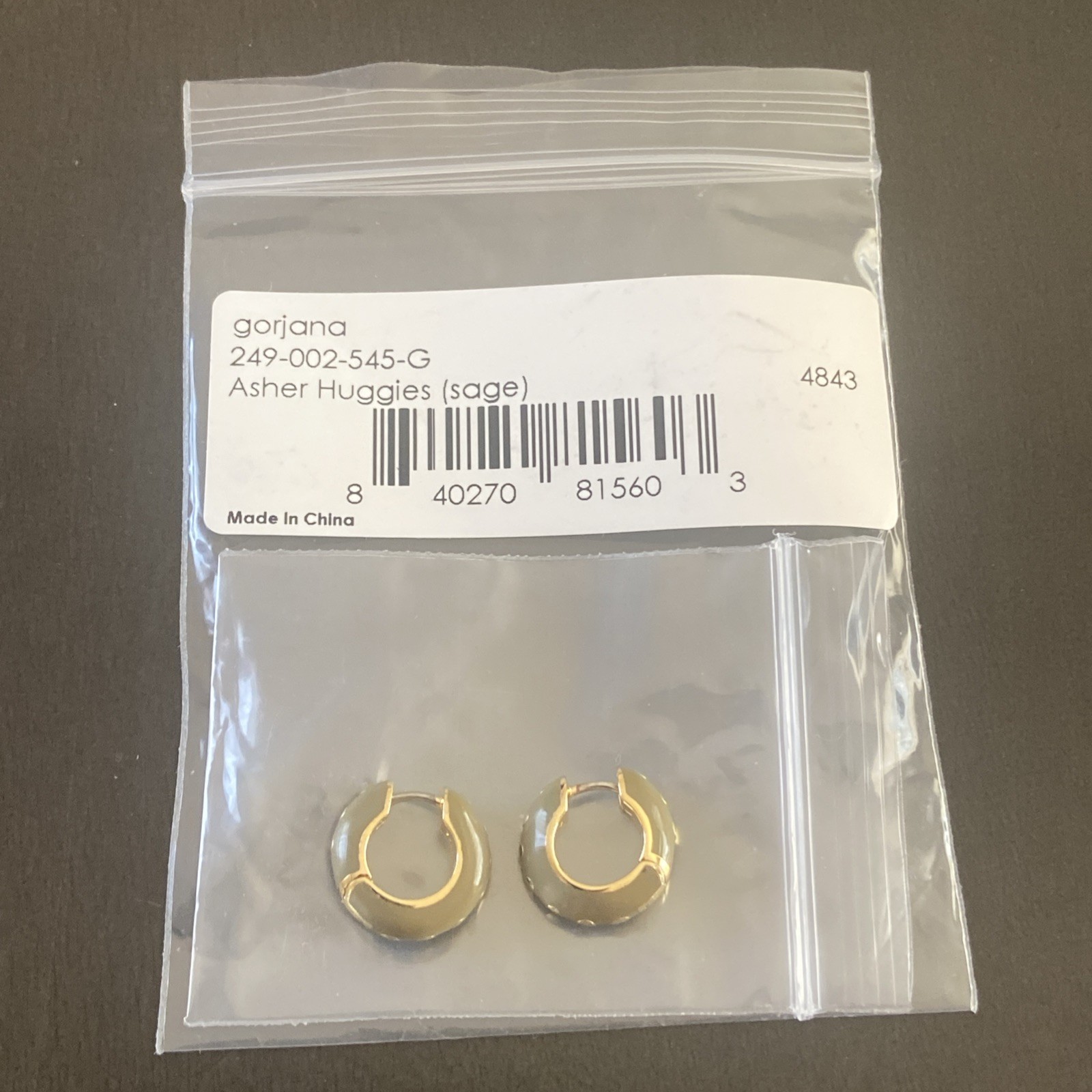 Gorjana Asher Huggies Sage Earrings 18K Gold Plated 249-002-545-G