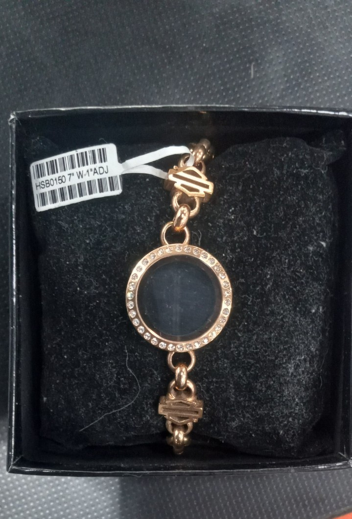 MOD Harley Davidson Adjustable Hope Charm Bracelet Rose Gold Color HSB0150-7