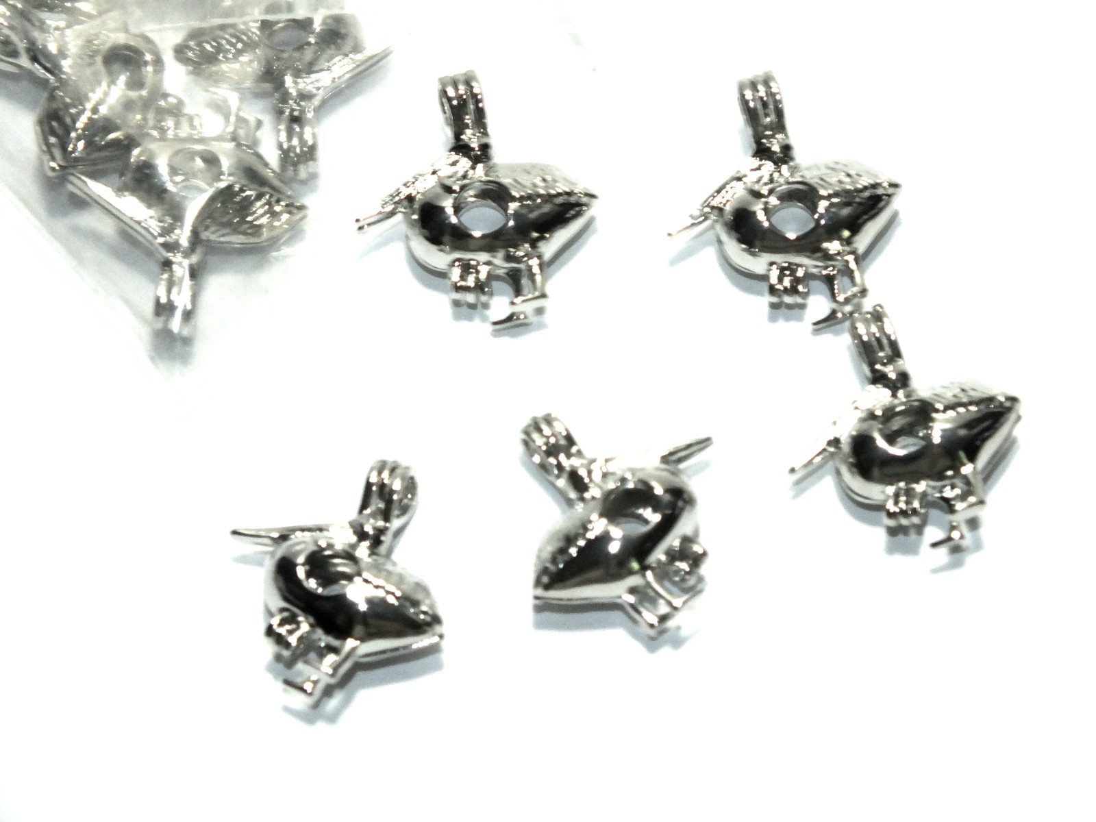 Pearl Cage Jewelry 50 Pearl Cages Pelican Bird Holds Pearl Or Beads Or Jems J844