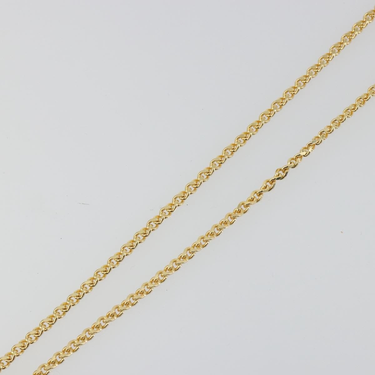 SAINT LAURENT Necklace Metal Gold Tone Auth bs35794