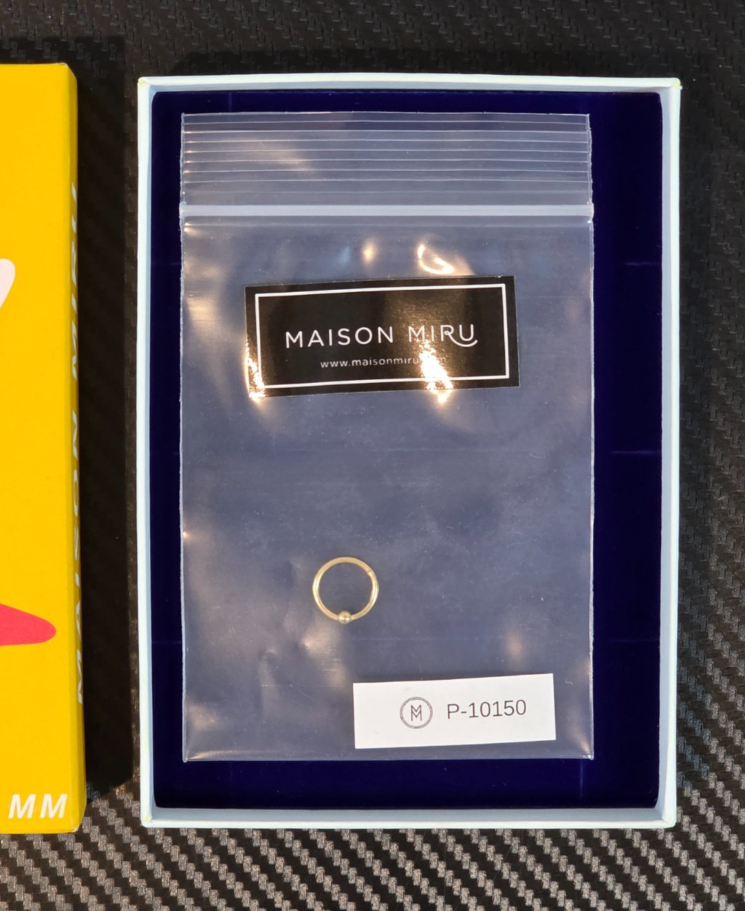 Maison Miru Orbital Cartilage Hoop 16G Titanium Gold 10mm, Single Hoop