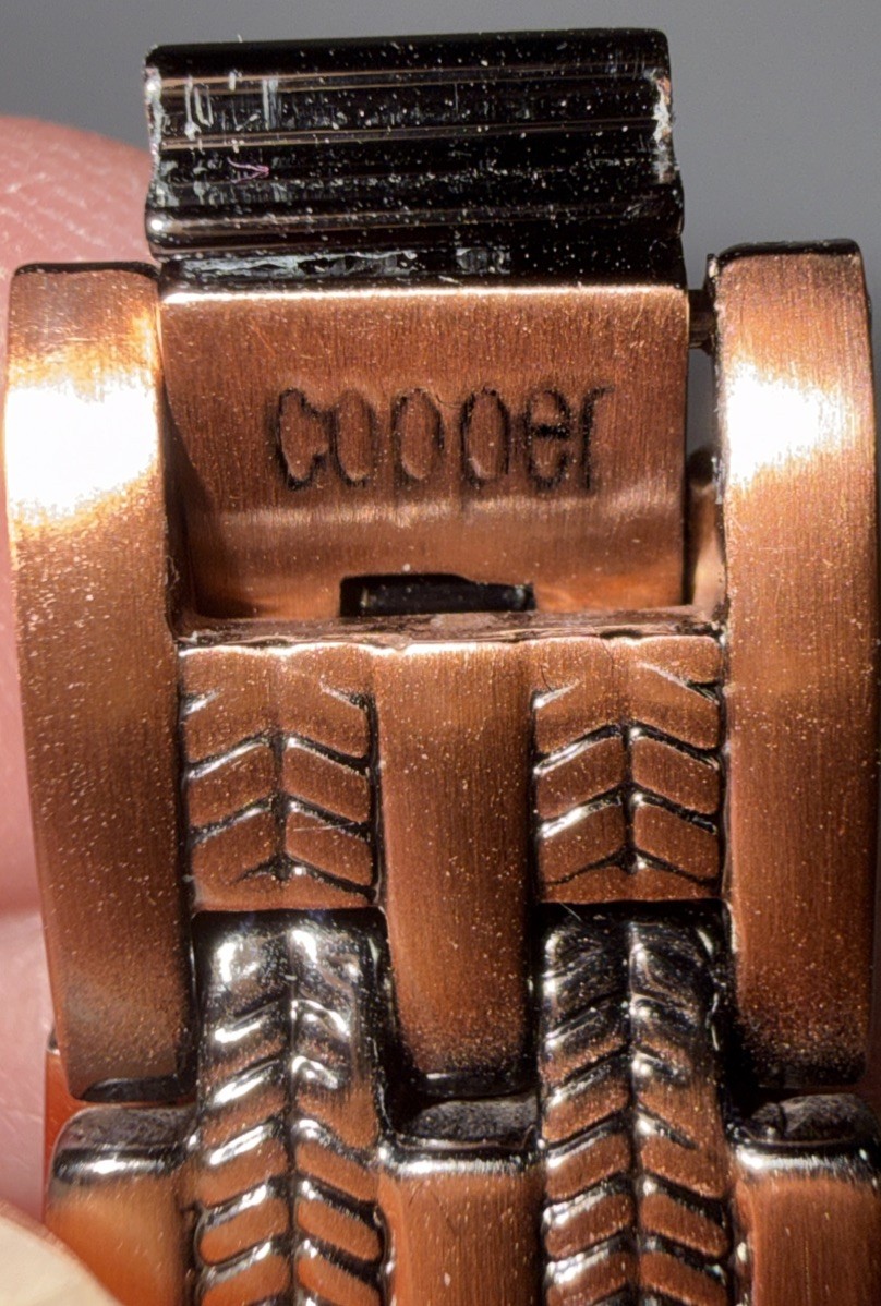 Copper Magnetic Bracelet With Fold Over Clasp