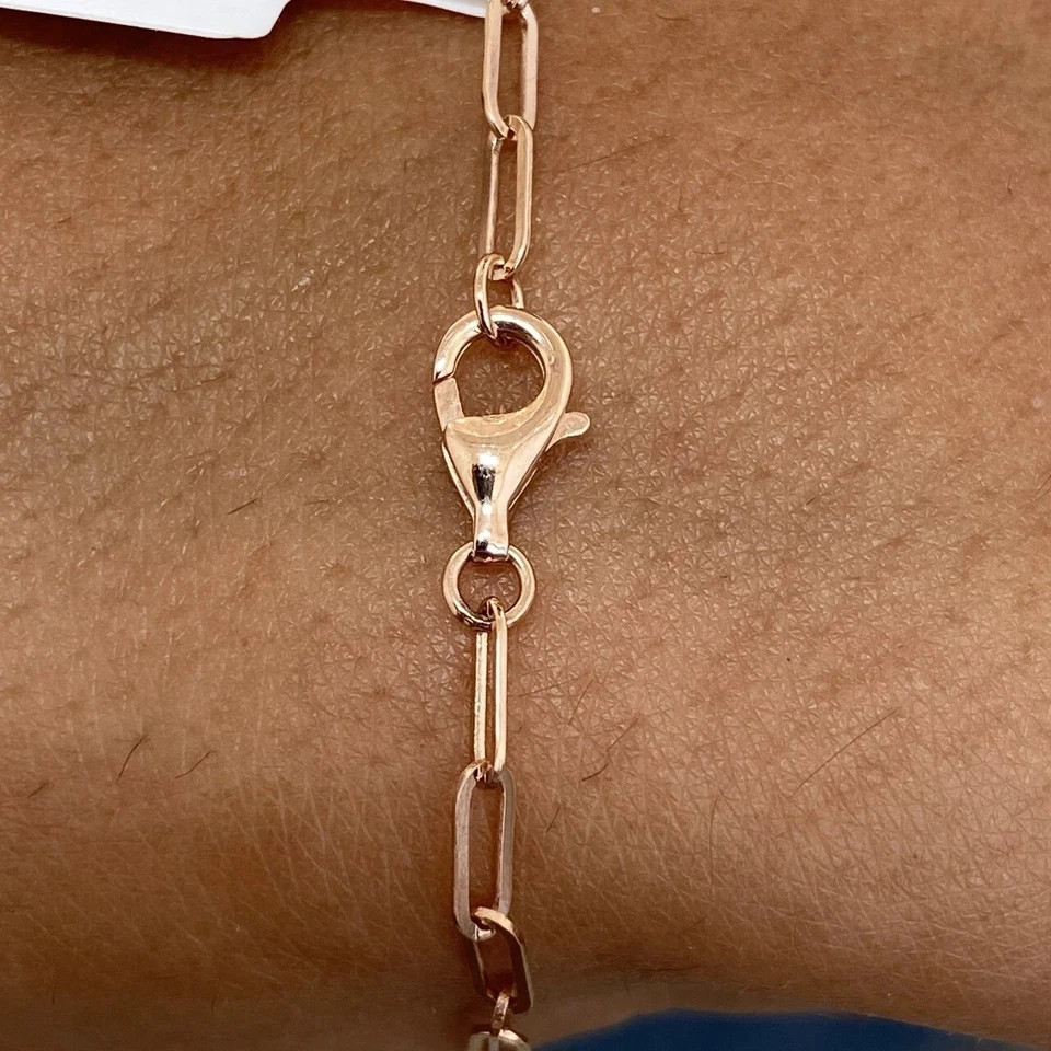 8 Ct Round Cut Simulated Diamond 14k Rose Gold Plated Stunning Tennis Bracelet