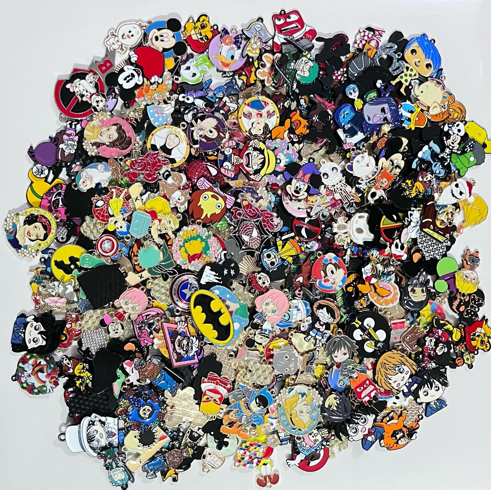 lot 100Pcs cartoon Anime mix Charm earring necklace Pendant DIY Jewelry Making