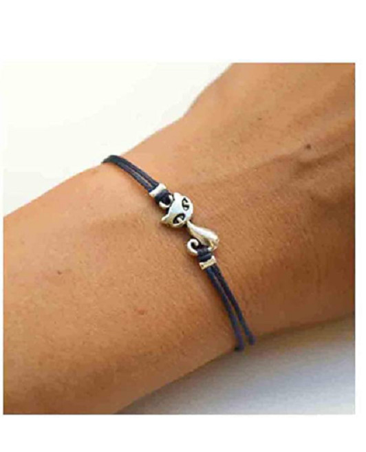 NEW Olbye Cat Bracelet Black Hemp Bracelet Cat Lover Gift