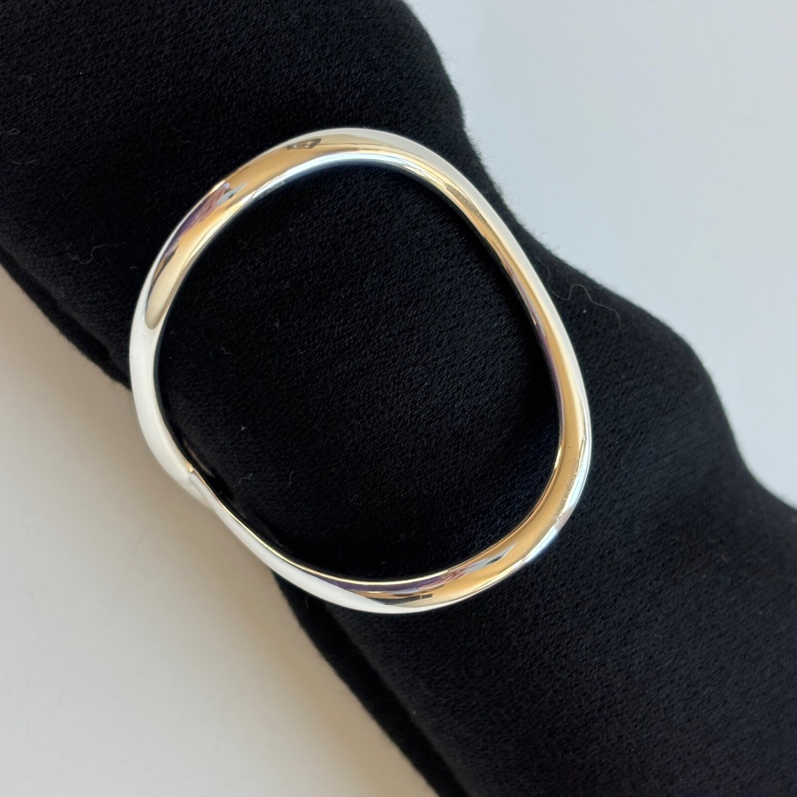 Stella & Dot Sculpted X Silver Cuff Bracelet