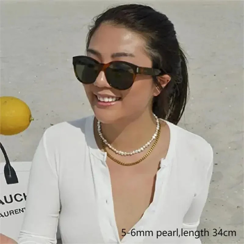 Natural Baroque Freshwater Pearl Choker Necklace 5-6mm 8-9mm Women