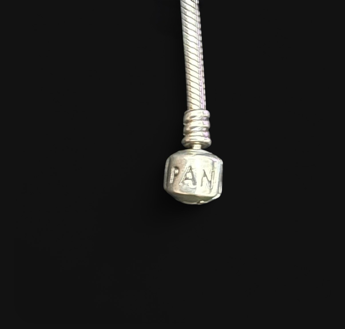 Pandora Moment Barrel Clasp Chain w/ 2 Matching Braided Clasp Clips
