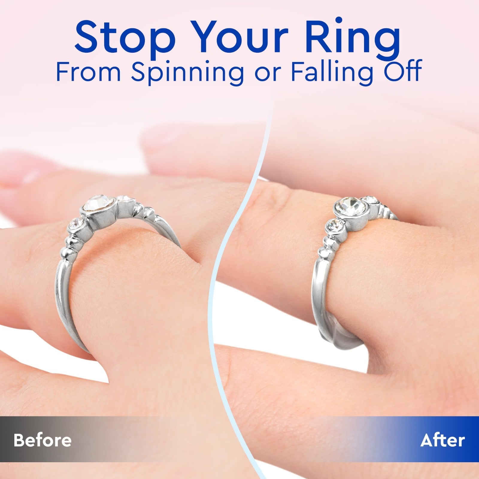 Adjustable Ring Sizers – 8 Easy-Clip & 6 Coil Adjusters – Ring Guards for Loose