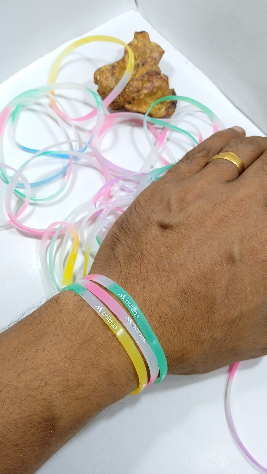 5 Wristbands Silicone Thin Bracelet Baller Bands Sports Band Kids Small Band