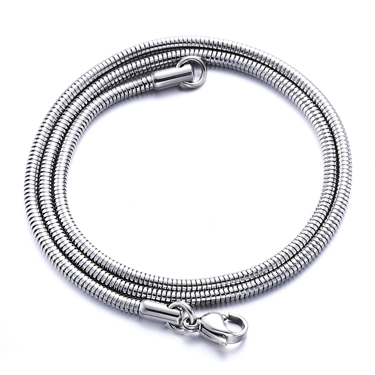USA Stock 1.6-2mm Stainless Steel Men Women Round Snake Chain Necklace 18-28”