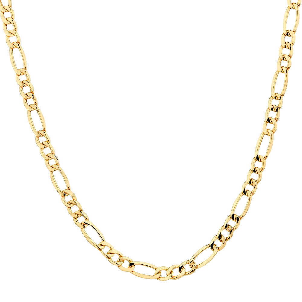 18K Gold Men Figaro Chain 18″ 20″ 22″ 24″ 26″ 28″ 30 4-8MM
