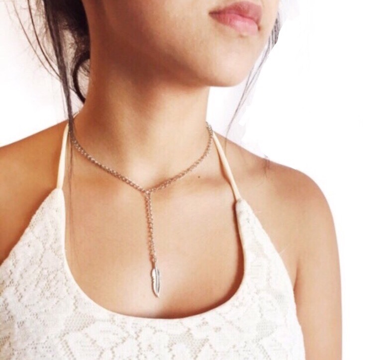 Feather choker. Aluminum Alloy.