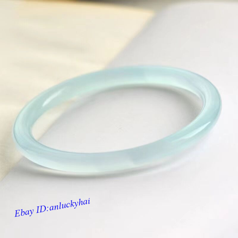 Lake Blue 6mm Round Bar Beauty Bracelet Agate Jade Ding Dang Bracelet for Women