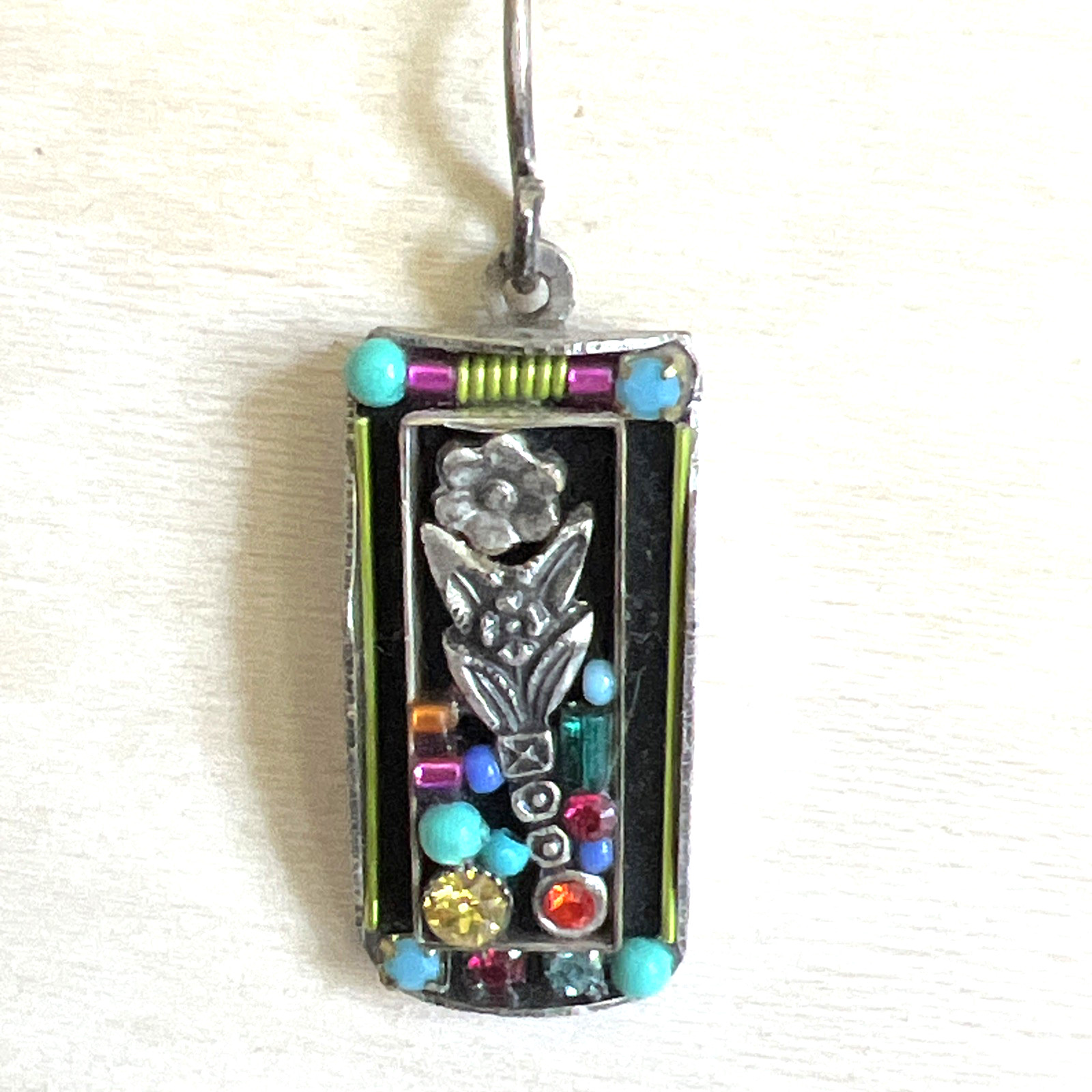 Firefly Jewelry Set Necklace & Earrings Swarovski Crystal Mosaic 17Inches