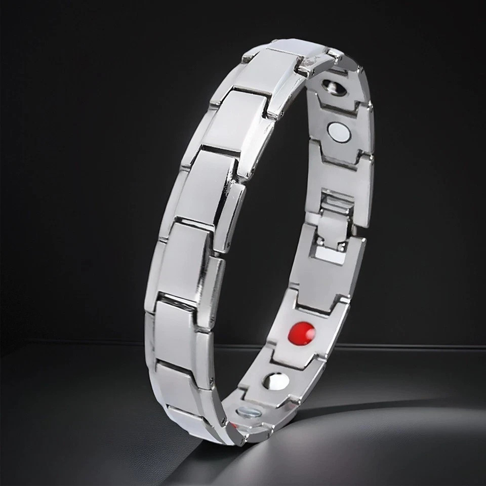 ZAKOL Trendy Round Detachable Magnetic Bracelets for Women Men Adjustable Health