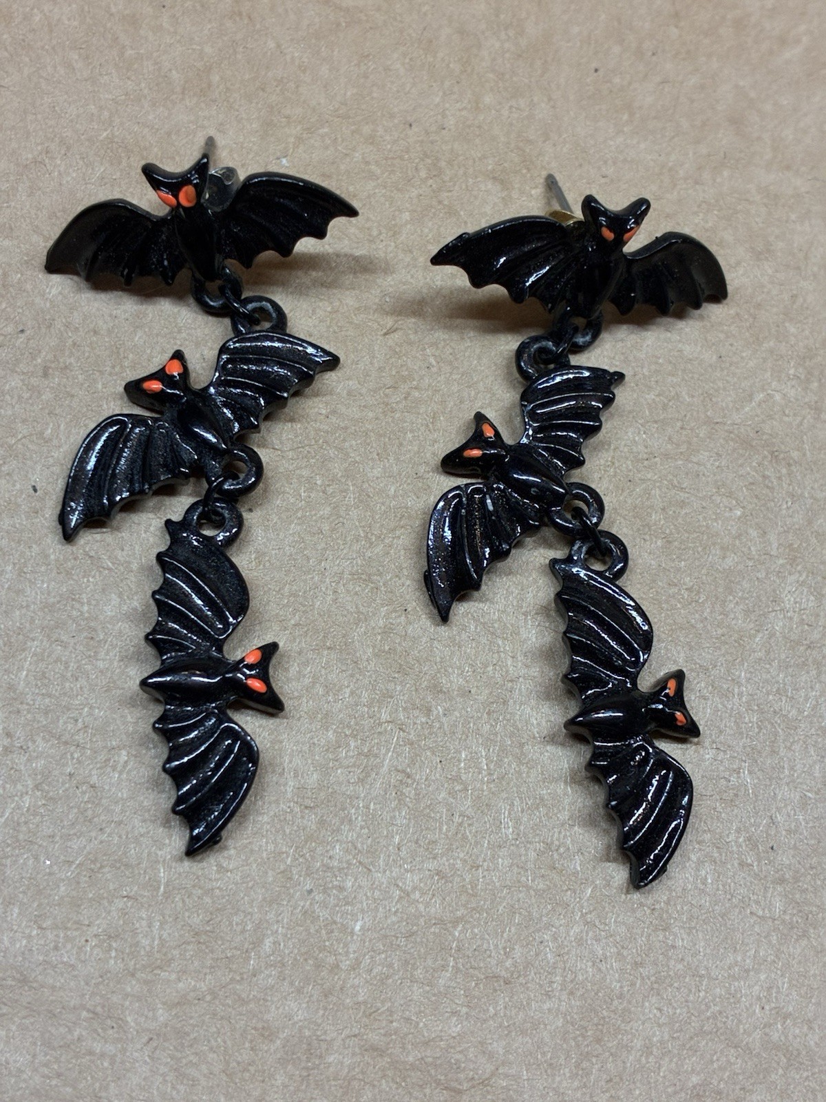 halloween earrings bat vintage