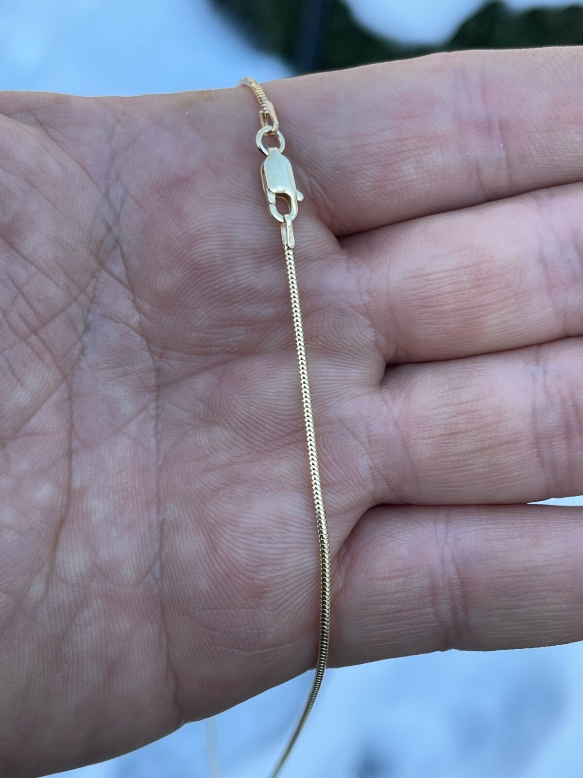14k Gold Plated Solid 925 Sterling Silver Snake Chain Necklace 14-30″ 1.5mm