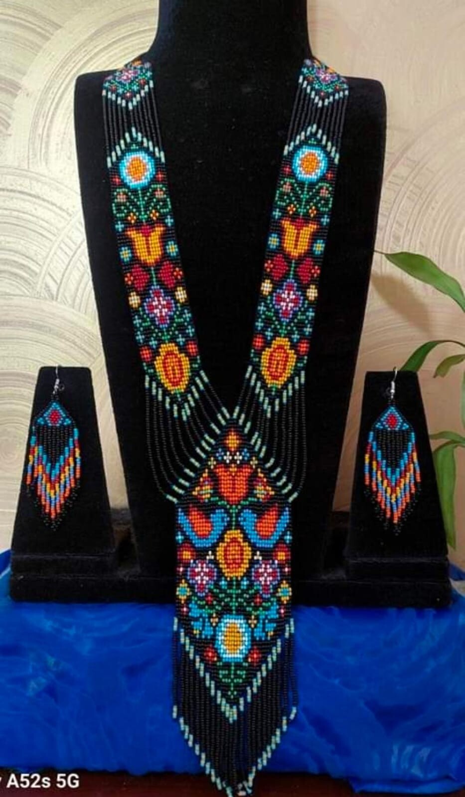 Handmade Necklace Seed Bead Boho American Style Netiv Beaded Multi Strand