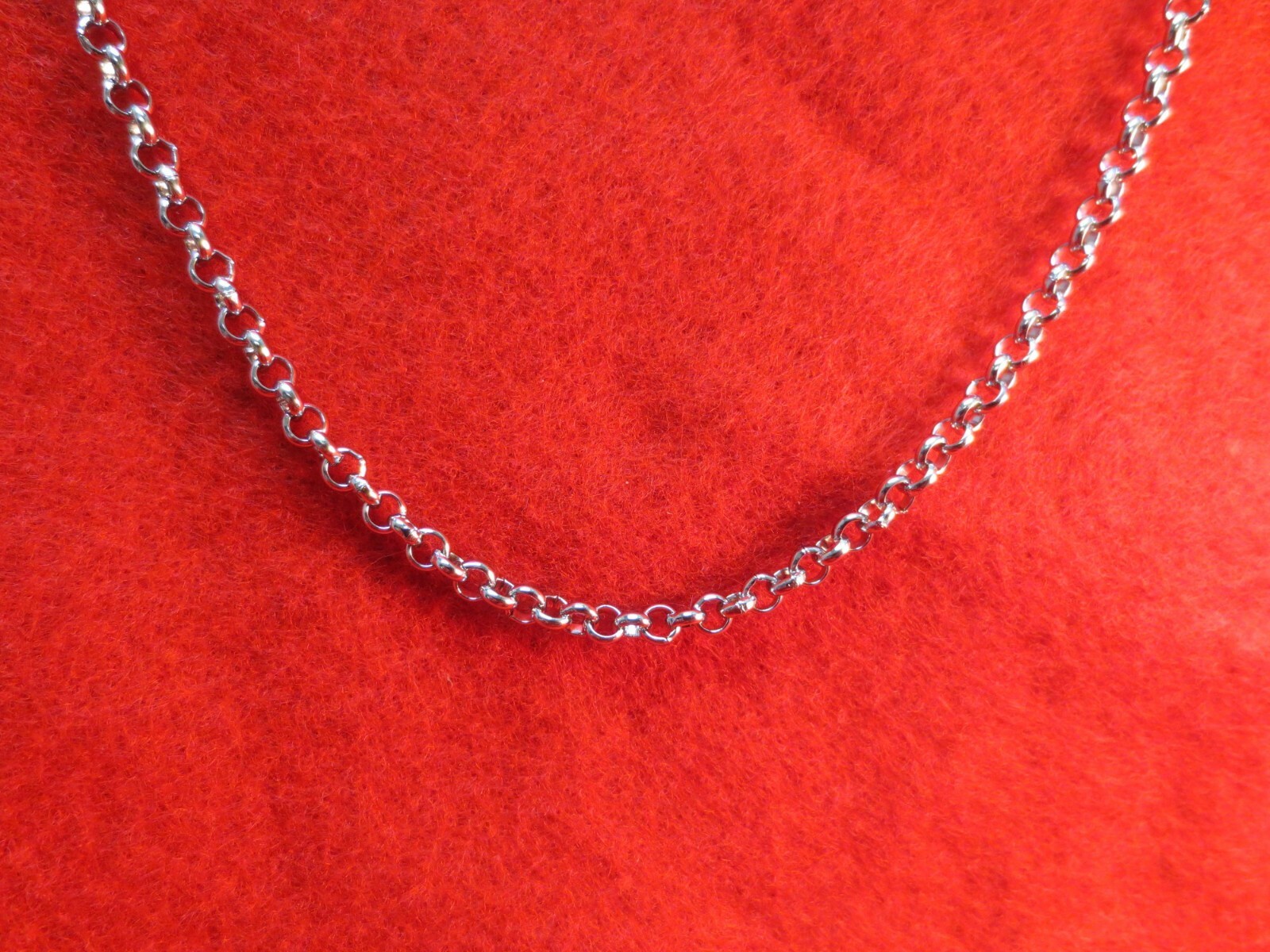 28 INCH SILVER STAINLESS STEEL 4MM ROLO LINK ROPE CHAIN NECKLACE