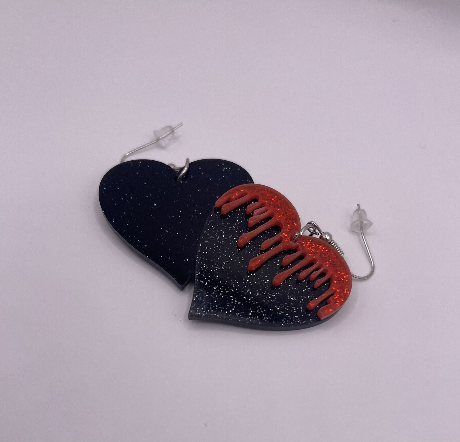 Dark Heart Drip Earrings