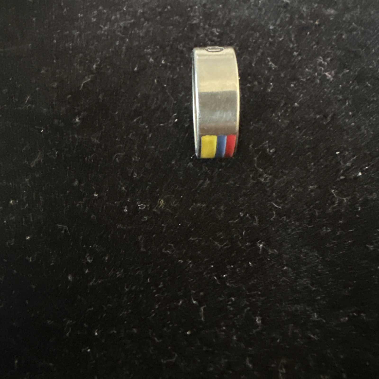 Stainless Steel Silver Colombia Ring Size 8